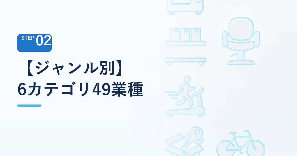 ジャンル別 無人ビジネスのカテゴリ別に30〜50業種を紹介
